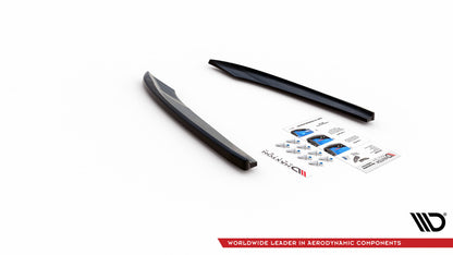 Heck Ansatz Flaps Diffusor für Cupra Leon ST Mk1  schwarz Hochglanz
