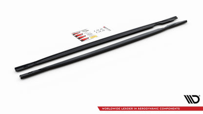 Seitenschweller Ansatz für V.1 für VW Golf R Mk8 Facelift schwarz Hochglanz