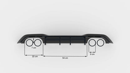 Diffusor Heck Ansatz für BMW M2 F87 schwarz Hochglanz