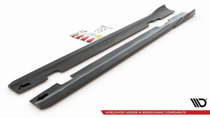 Seitenschweller Ansatz für Ford S-Max Mk2 Facelift schwarz matt