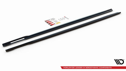 Seitenschweller Ansatz für V.1 für BMW 4er M-Paket / M440i G22 / G23 / G22 Facelift / G23 Facelift schwarz Hochglanz
