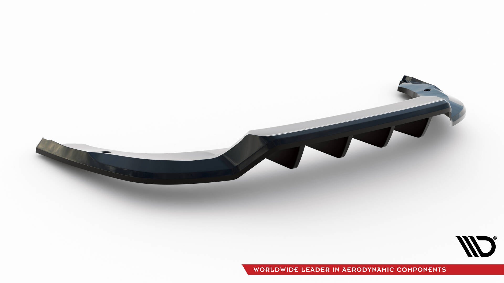 Mittlerer Cup Diffusor DTM Look Heck Ansatz für Skoda Kodiaq Sportline Mk1 / Mk1 Facelift schwarz Hochglanz