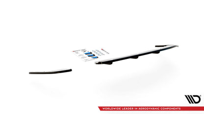 Mittlerer Cup Diffusor DTM Look Heck Ansatz für Peugeot 508 Diesel Mk2 schwarz Hochglanz