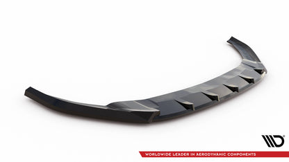 Front Ansatz V.5 für VW Golf R / R-Line Mk7 schwarz Hochglanz