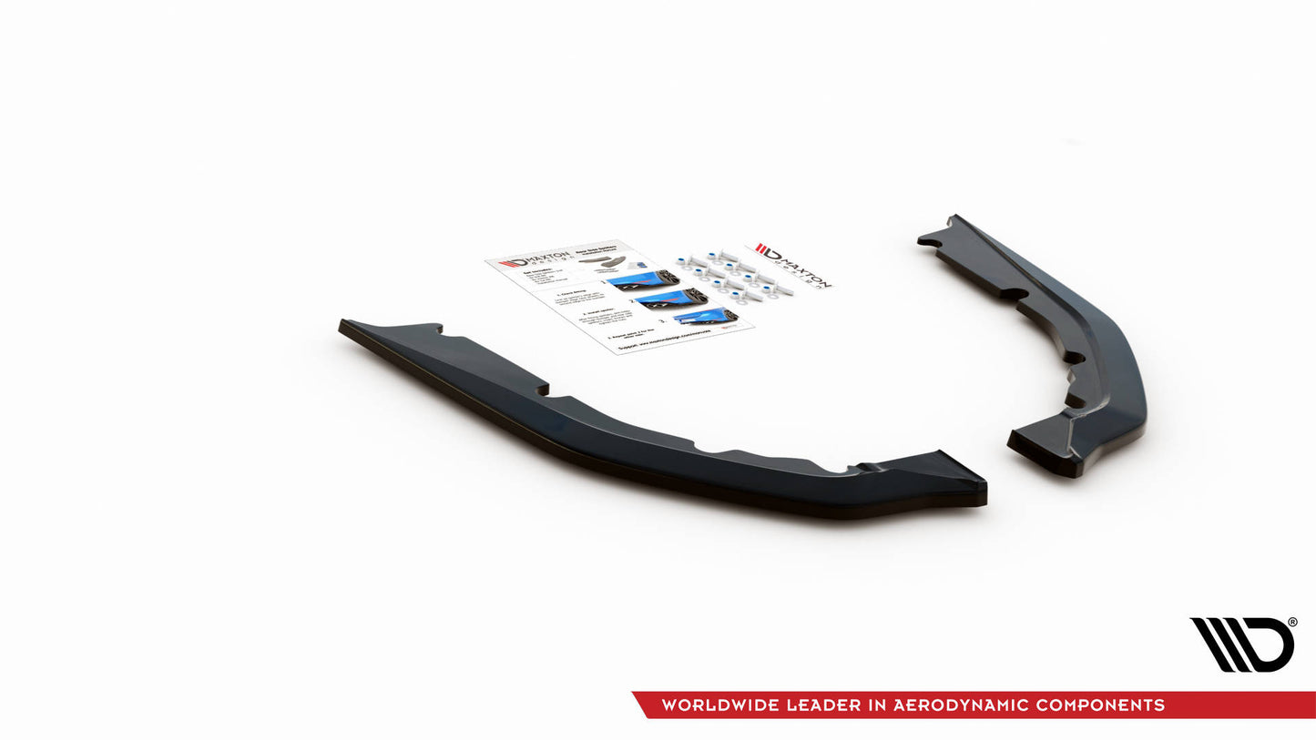 Heck Ansatz Flaps Diffusor V.1 für BMW M4 G82 / G82 Facelift schwarz Hochglanz