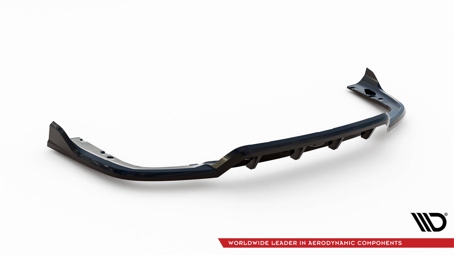 Mittlerer Cup Diffusor DTM Look Heck Ansatz V.2 für BMW X6 M-Paket G06 Facelift schwarz Hochglanz
