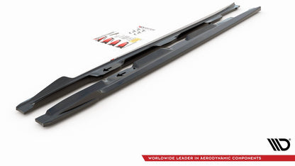 Seitenschweller Ansatz für Lexus IS F Mk2 schwarz Hochglanz