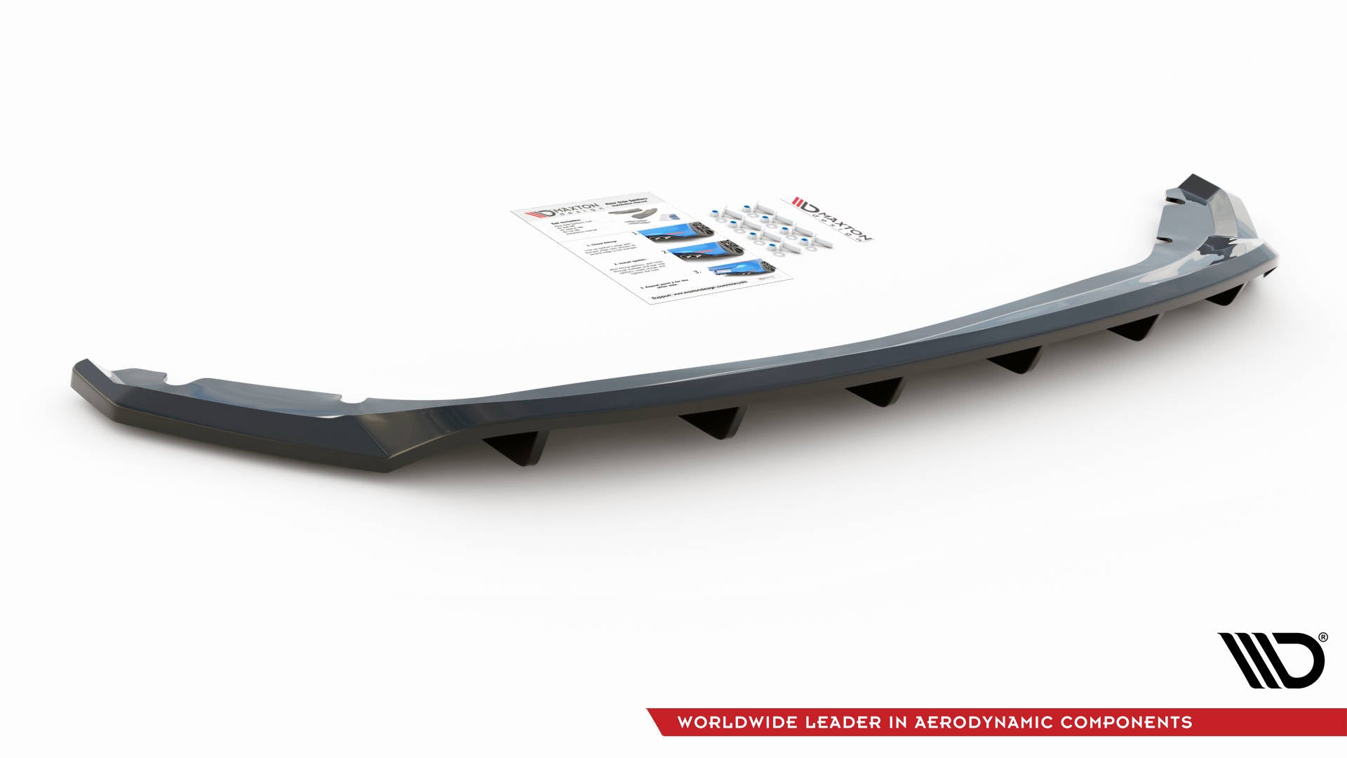 Mittlerer Cup Diffusor DTM Look Heck Ansatz für Seat Leon Hatchback Mk3 schwarz Hochglanz