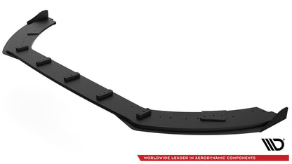 Street Pro Front Ansatz für für + Front Stoßstangen Racing Flaps passend für Ford Fiesta Mk8 ST / ST-Line schwarz Hochglanz