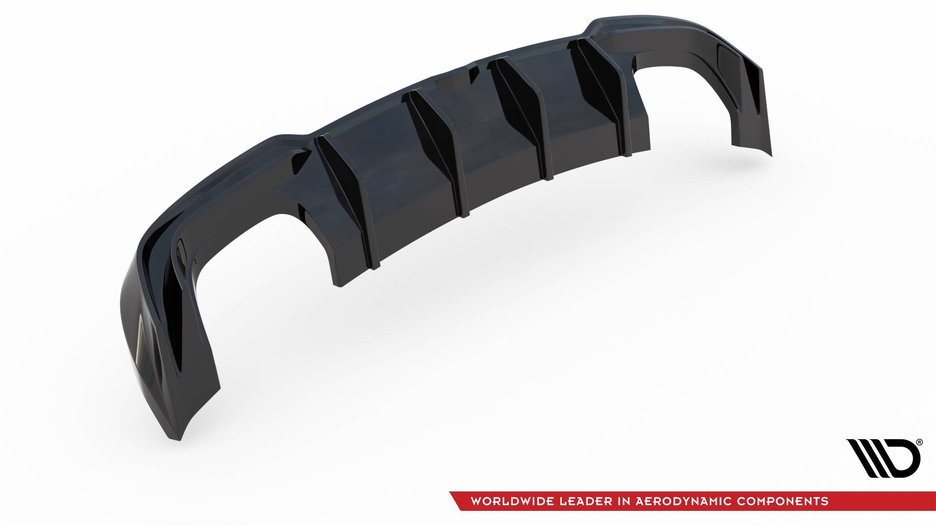 Diffusor Heck Ansatz für Audi S3 Limousine 8V Facelift schwarz Hochglanz