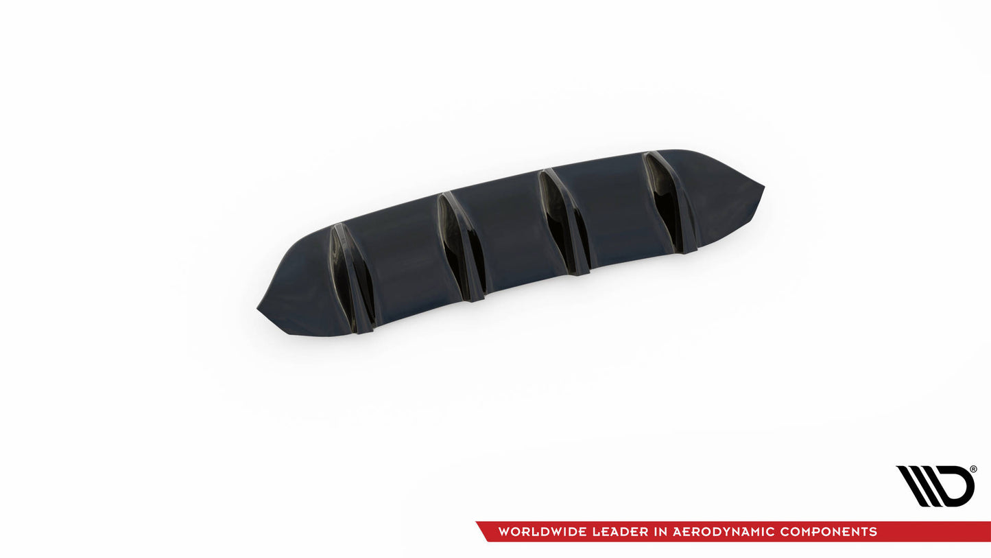 Diffusor Heck Ansatz für Mercedes-AMG GLB 35 X247 schwarz Hochglanz