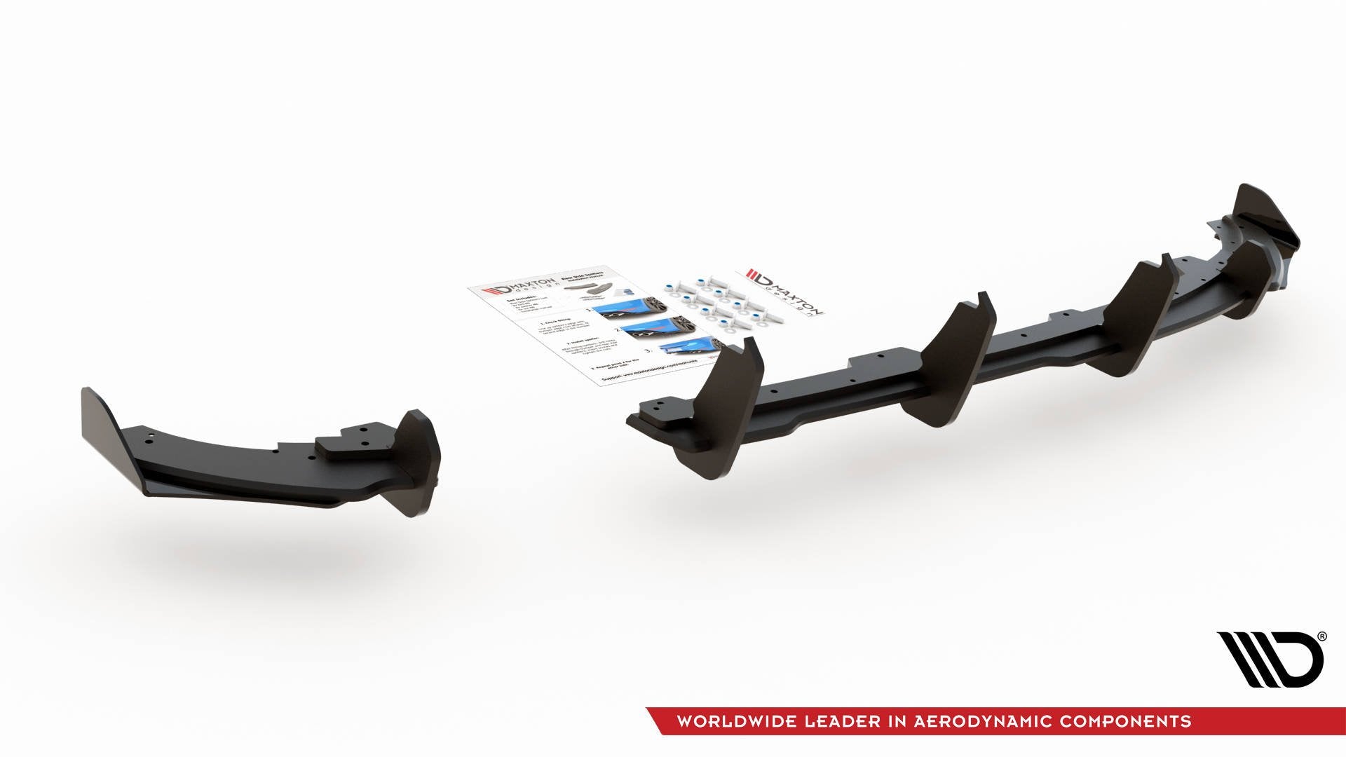 Street Pro Diffusor Heck Ansatz + Flaps für VW Polo GTI Mk6 schwarz Hochglanz