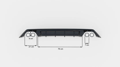 Diffusor Heck Ansatz für Ford Focus Hatchabck ST-Line schwarz Hochglanz