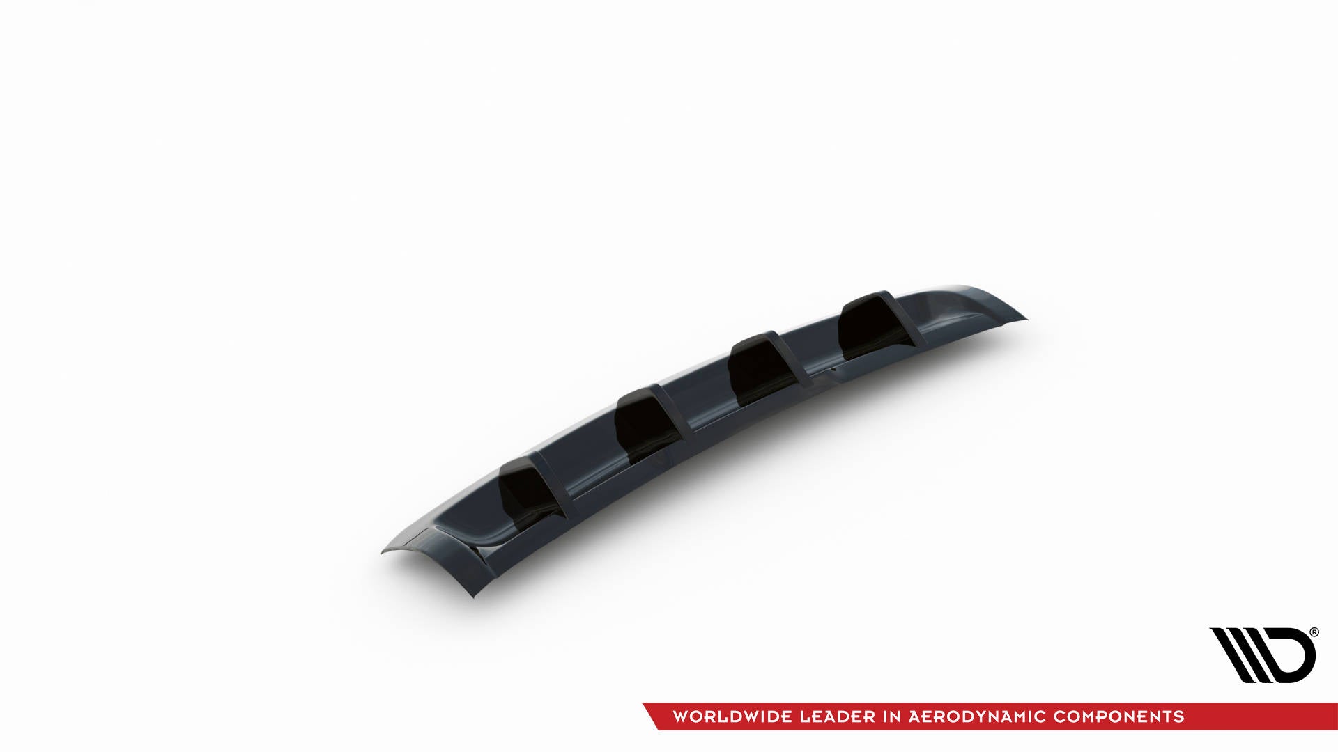 Diffusor Heck Ansatz für Porsche Cayenne Turbo / Standard Mk2 schwarz Hochglanz