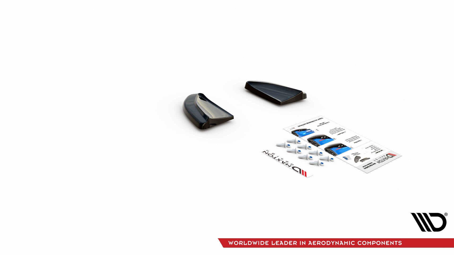 Heck Ansatz Flaps Diffusor für Abarth 595 Mk1 Facelift schwarz Hochglanz