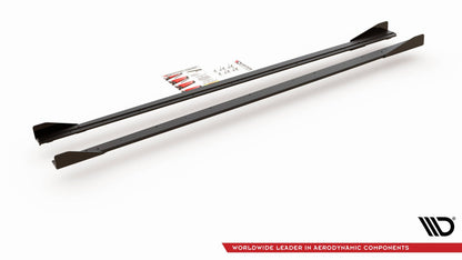 Street Pro Seitenschweller Ansatz für + Flaps Volkswagen Polo GTI Mk6 schwarz Hochglanz