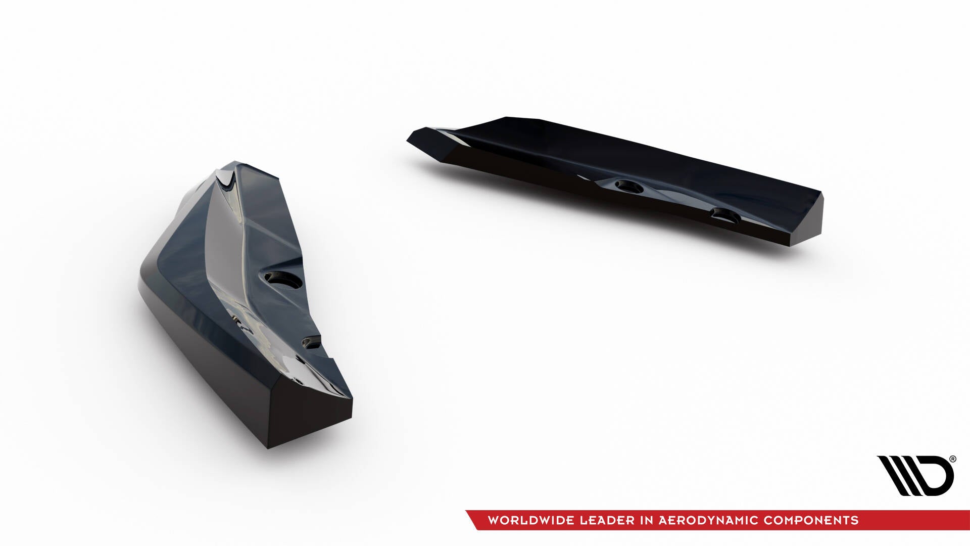 Heck Ansatz Flaps Diffusor V.5 für BMW M135i F70 schwarz Hochglanz