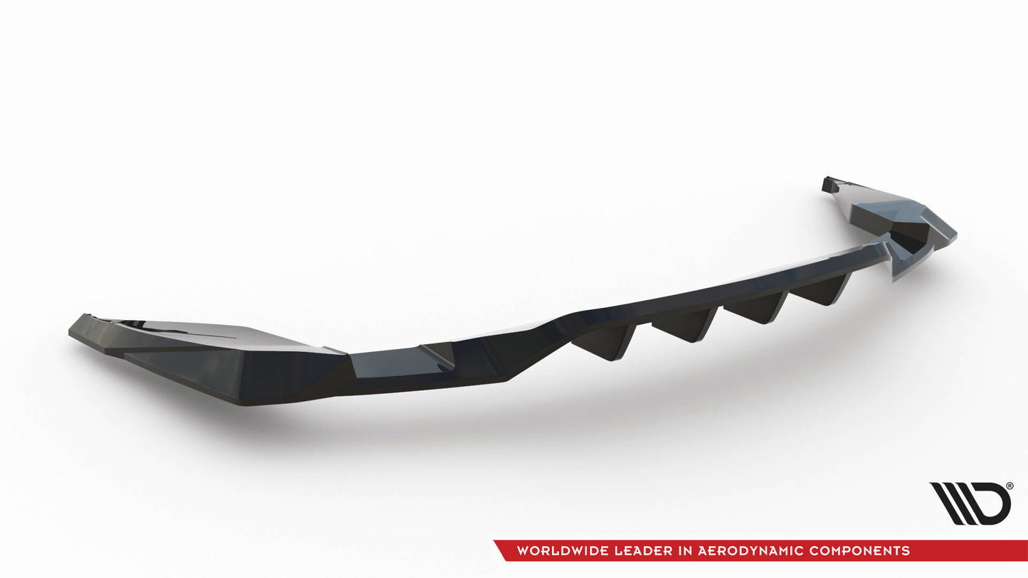 Mittlerer Cup Diffusor DTM Look Heck Ansatz für Chevrolet Camaro SS Mk6 Facelift schwarz Hochglanz