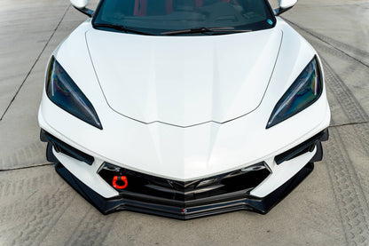 Front Ansatz für Chevrolet Corvette C8 schwarz Hochglanz