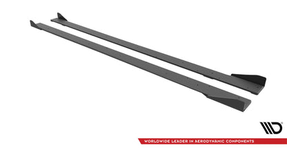 Street Pro Seitenschweller Ansatz für + Flaps Volkswagen Golf R Mk7 schwarz Hochglanz