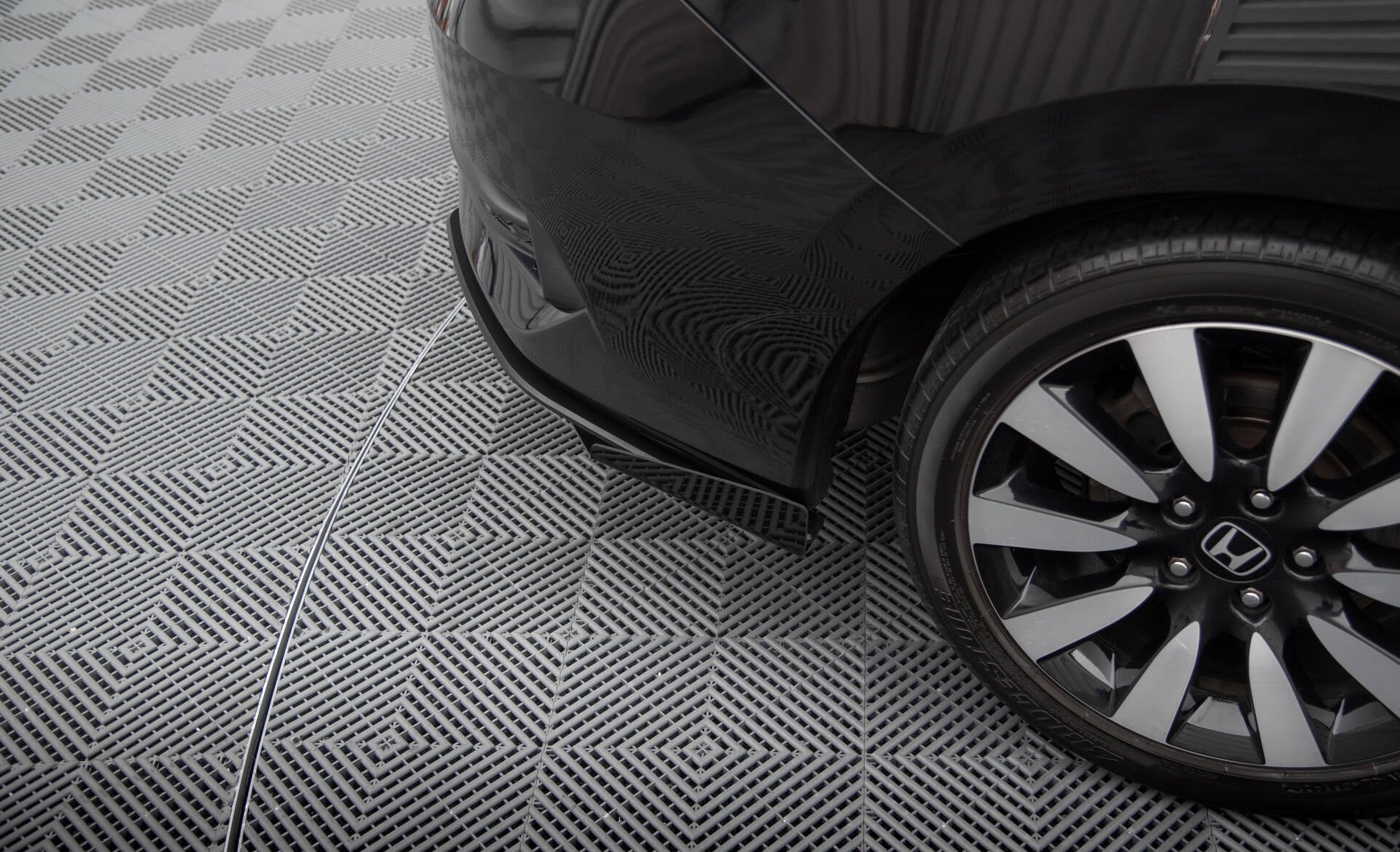 Street Pro Heck Ansatz Flaps Diffusor +Flaps für Honda Civic Mk10 schwarz Hochglanz
