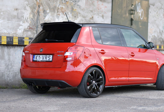 Spoiler CAP für Skoda Fabia RS Mk2 schwarz Hochglanz