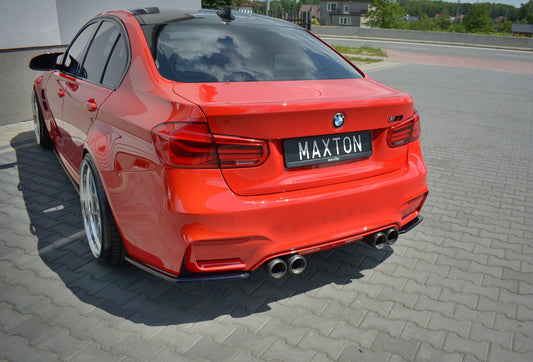 Heck Ansatz Flaps Diffusor für BMW M3 F80 schwarz Hochglanz
