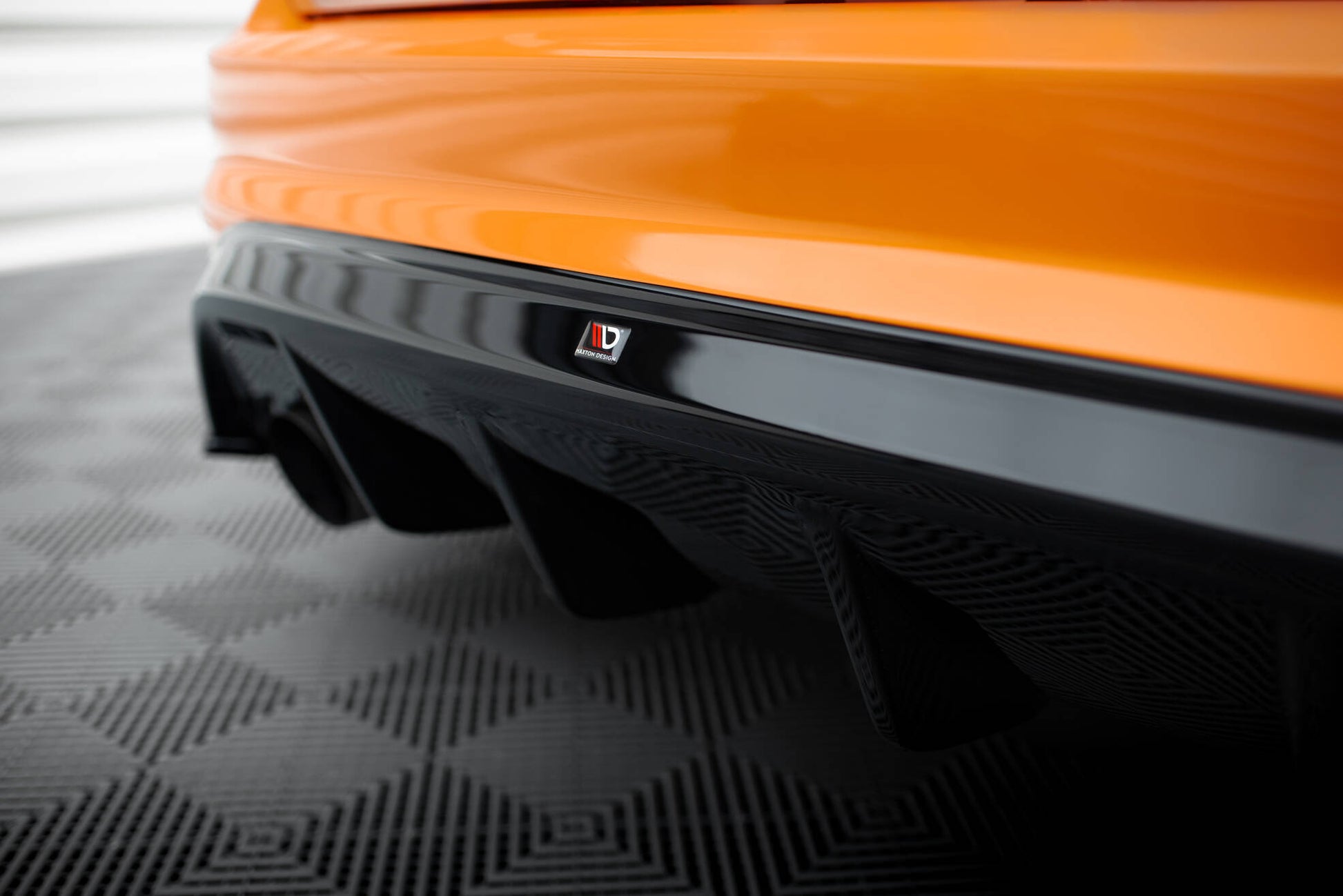 Diffusor Heck Ansatz für Ford Focus ST Mk2 FL schwarz Hochglanz