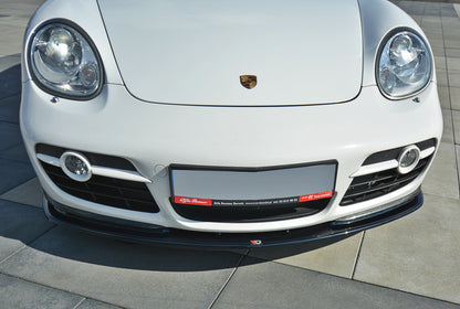 Front Ansatz V.2 für PORSCHE CAYMAN S 987C  schwarz Hochglanz