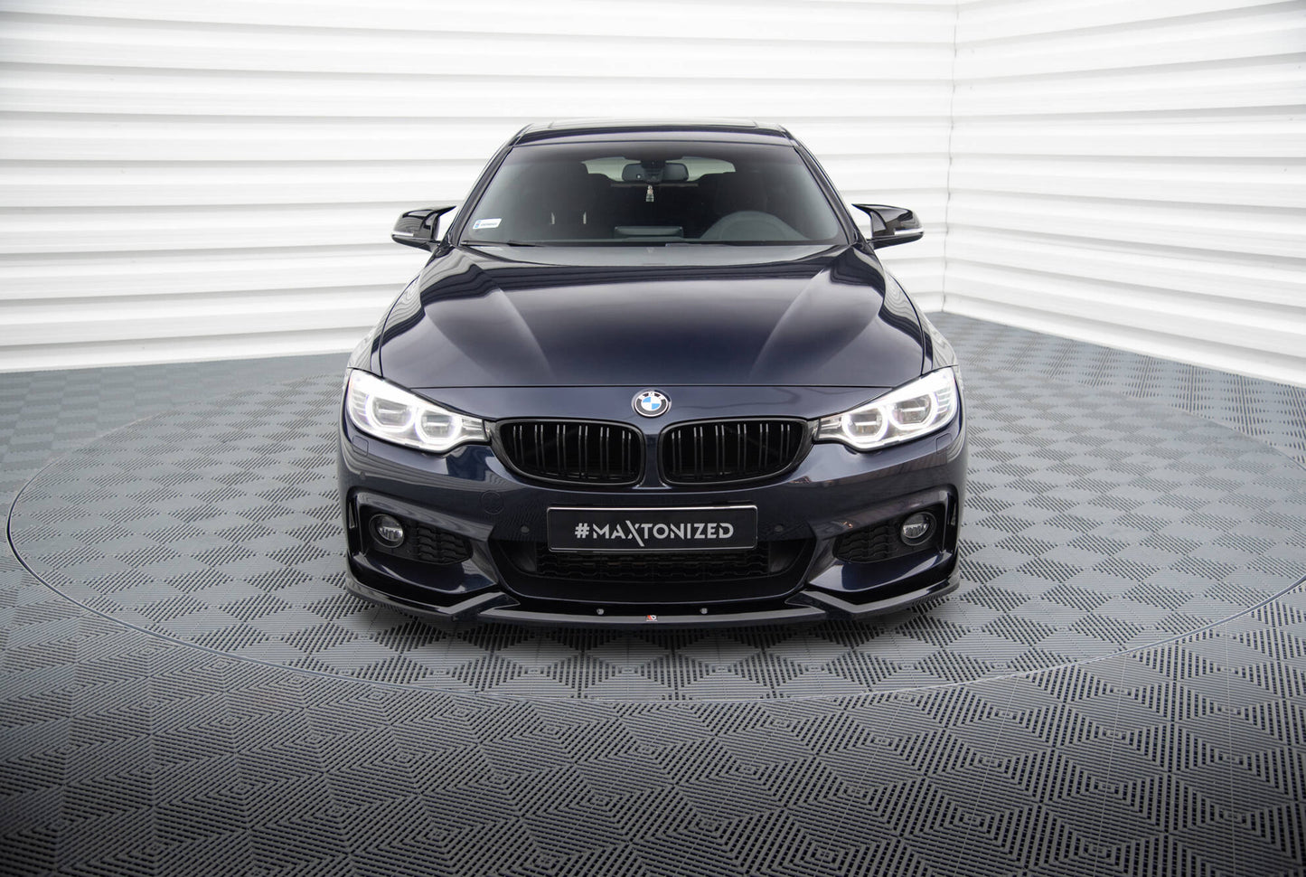 Front Ansatz V.5 für BMW 4er Coupe / Gran Coupe / Cabrio M-Paket F32 / F36 / F33 schwarz Hochglanz