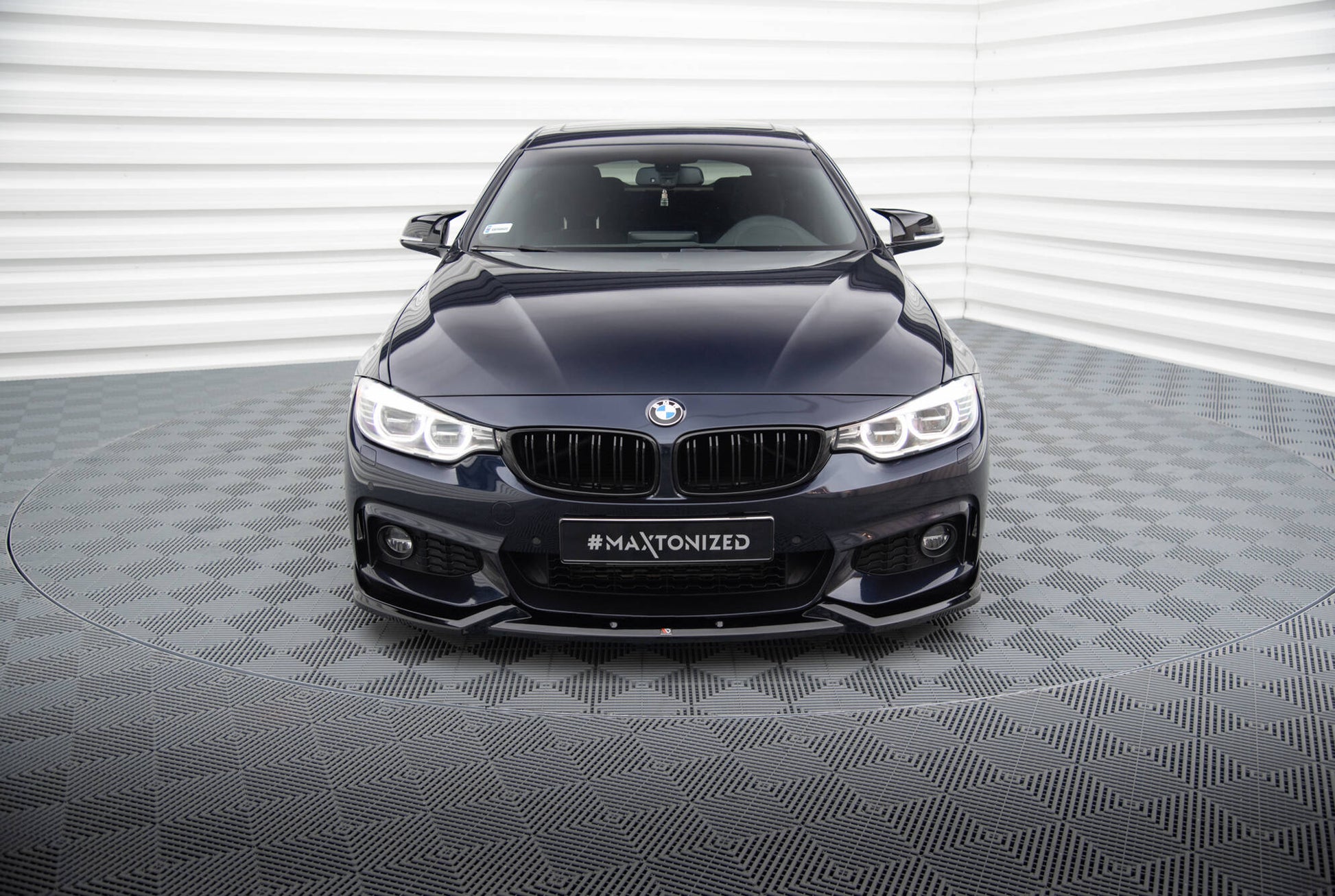 Front Ansatz V.5 für BMW 4er Coupe / Gran Coupe / Cabrio M-Paket F32 / F36 / F33 schwarz Hochglanz