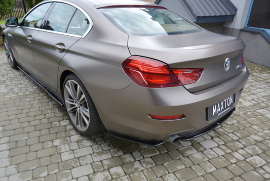 Mittlerer Diffusor Heck Ansatz für BMW 6er GRAN COUPÉ schwarz matt