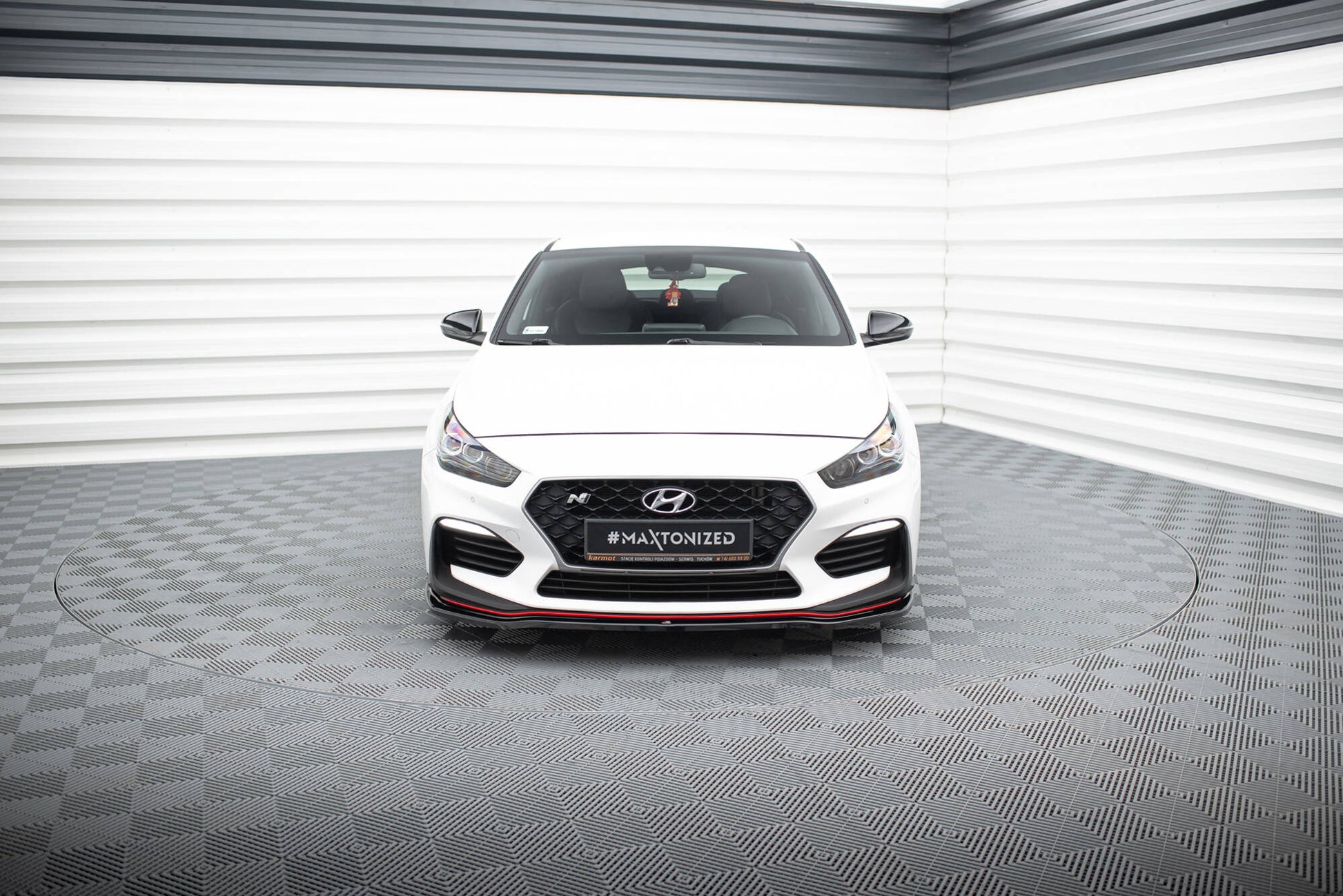 Front Splitter V.2 Hyundai I30 N Mk3 Hatchback / Fastback schwarz Hochglanz