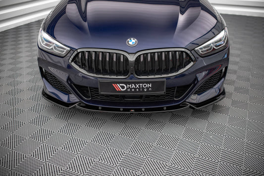 Front Ansatz V.3 für BMW 8 Coupe G15 / 8 Gran Coupe M Paket G16 schwarz Hochglanz