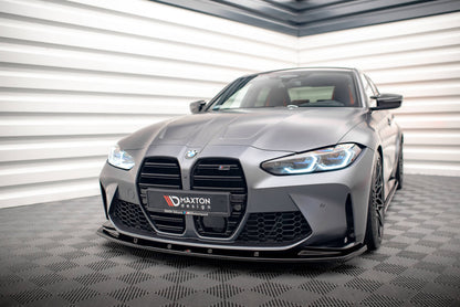 Front Ansatz V.1 für BMW M3 Limousine / Touring G80 / G81 schwarz Hochglanz