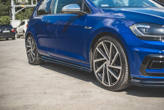 Seitenschweller Ansatz für V.4 VW Golf 7 R / R-Line Facelift Carbon Look