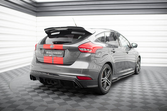 Diffusor Heck Ansatz für Ford Focus ST Mk3 FL (RS-Look) schwarz Hochglanz