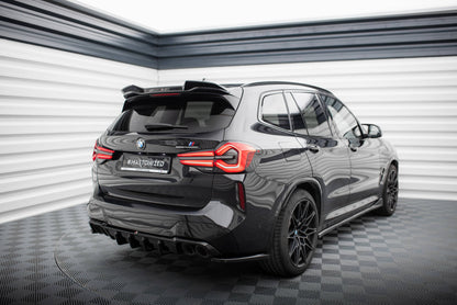 Diffusor Heck Ansatz für BMW X3 M F97 / F97 Facelift schwarz Hochglanz