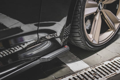 Seitenschweller Ansatz für Audi RS5 Sportback F5 Facelift schwarz Hochglanz