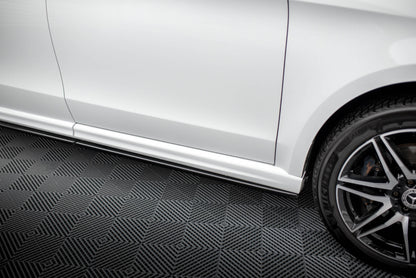 Seitenschweller Ansatz für V.1 für Mercedes-Benz V-Klasse Extra Long AMG-Line W447  schwarz Hochglanz