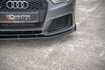 Street Pro Front Ansatz für +Flaps für Audi RS3 8V Sportback schwarz Hochglanz