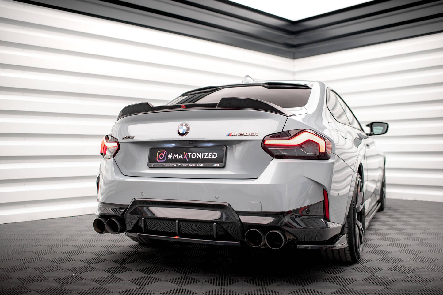 Spoiler CAP 3D für BMW 2 Coupe G42 / M2 G87 schwarz Hochglanz