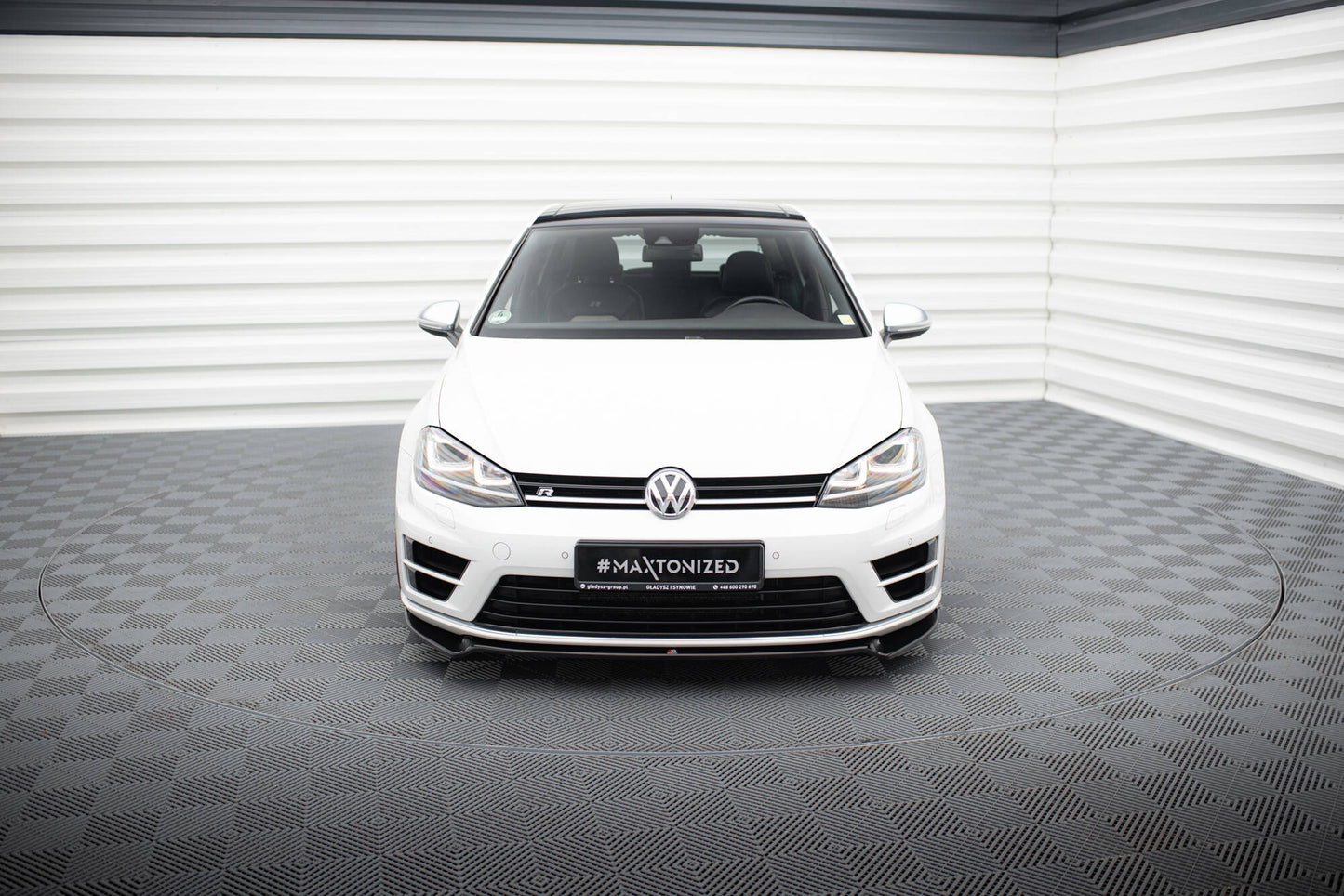 Front Ansatz V.2 für VW Golf 7 R / R-Line schwarz Hochglanz