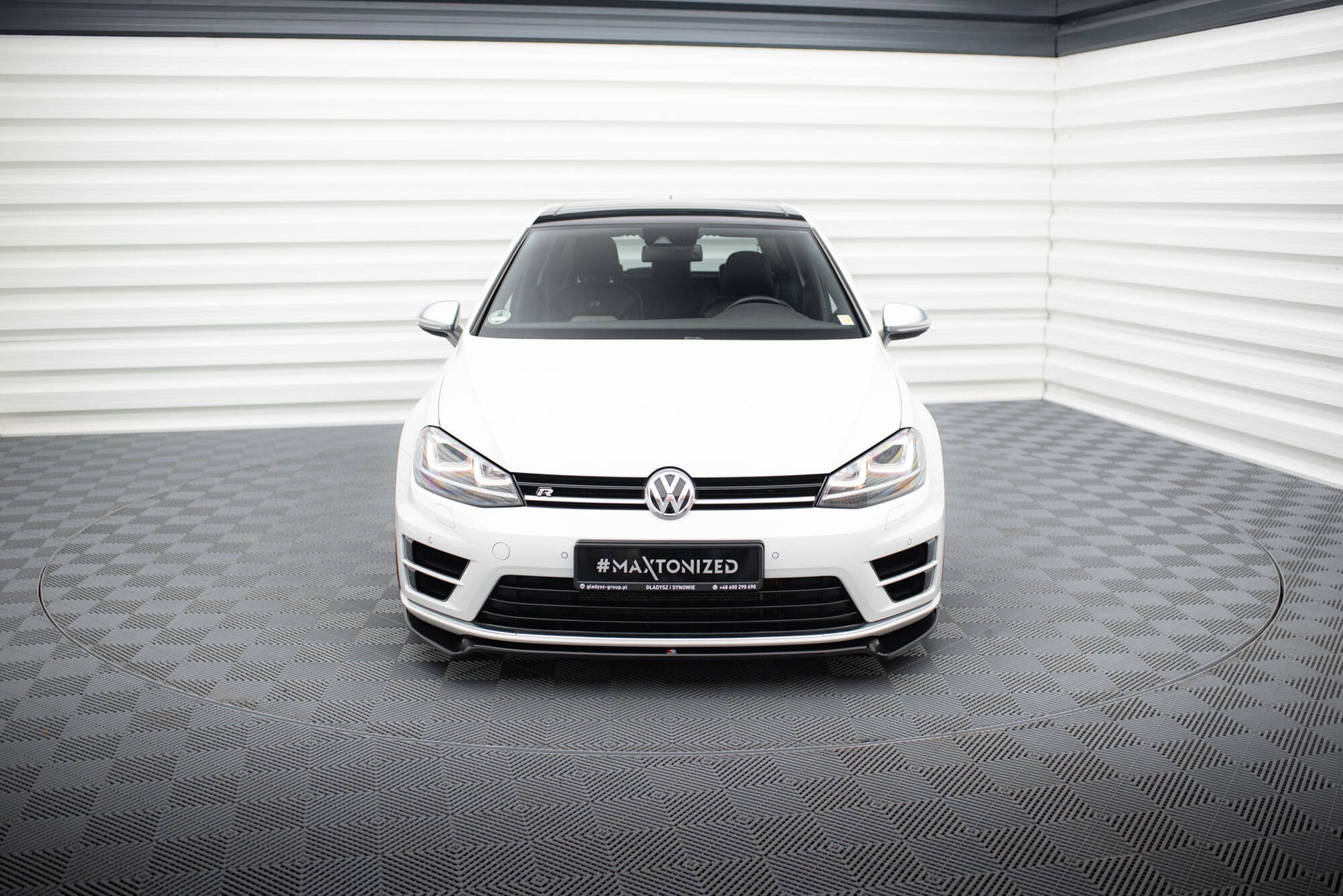 Front Ansatz V.2 für VW Golf 7 R / R-Line schwarz Hochglanz