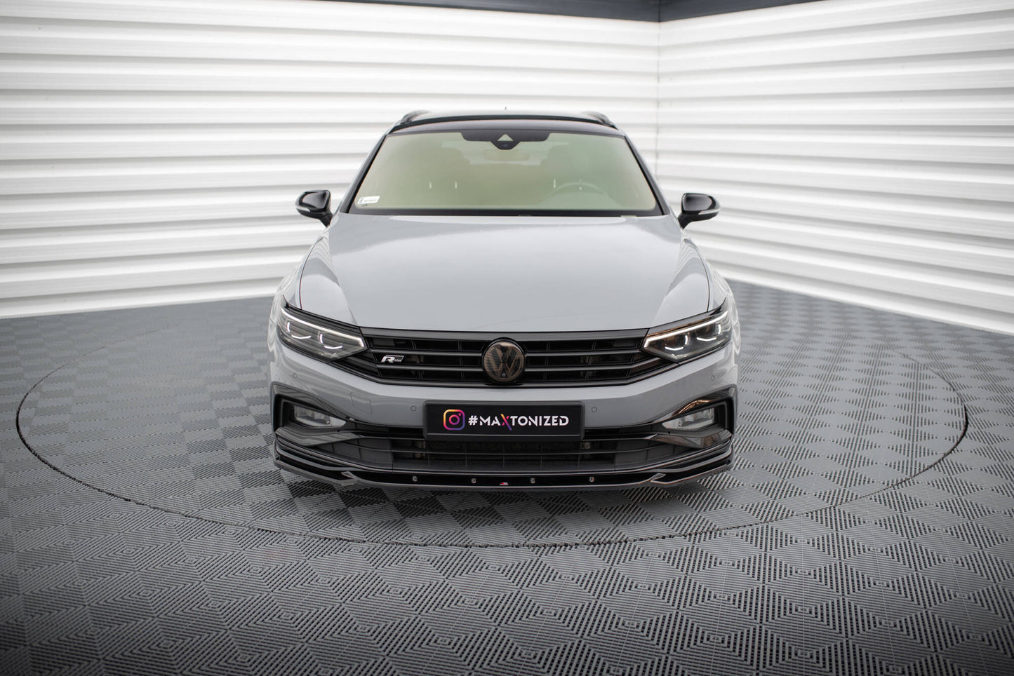 Front Ansatz V.2 für VW Passat R-Line B8 Facelift schwarz Hochglanz