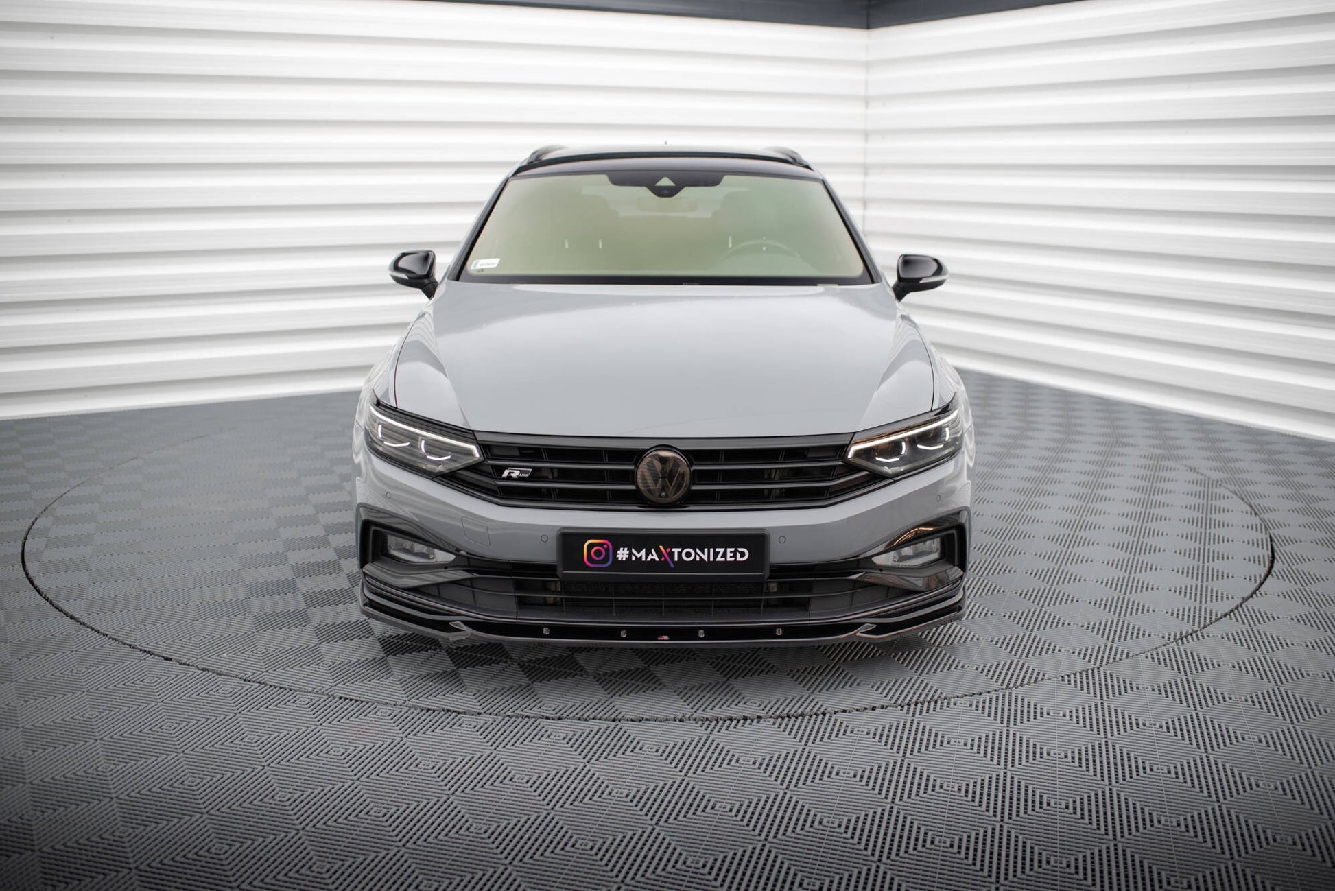 Front Ansatz V.2 für VW Passat R-Line B8 Facelift schwarz Hochglanz