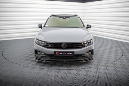 Front Ansatz V.2 für VW Passat R-Line B8 Facelift schwarz Hochglanz