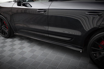 Seitenschweller Ansatz für Porsche Macan T / GTS Mk1 Facelift 2   schwarz Hochglanz