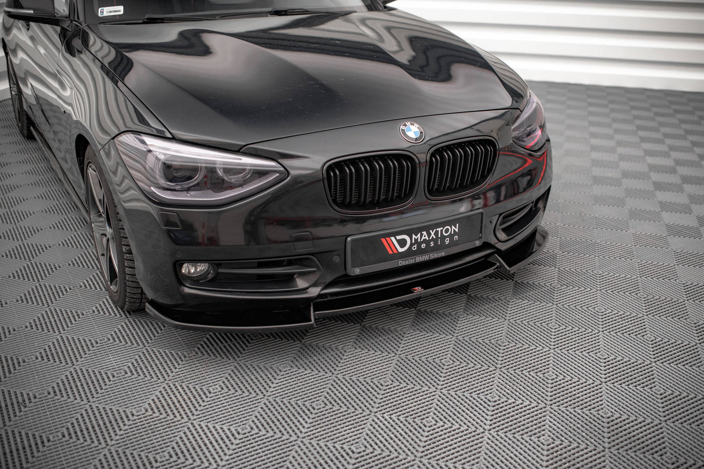 Front Ansatz V.2 für BMW 1er F20 schwarz Hochglanz