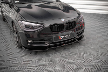 Front Ansatz V.2 für BMW 1er F20 schwarz Hochglanz